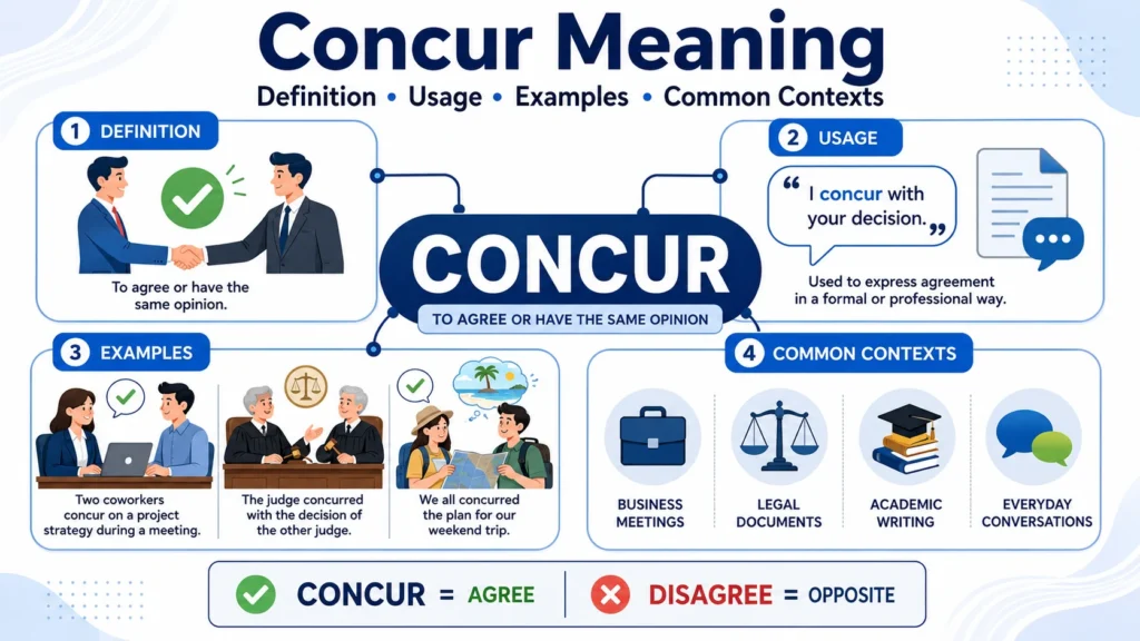 concur meaning