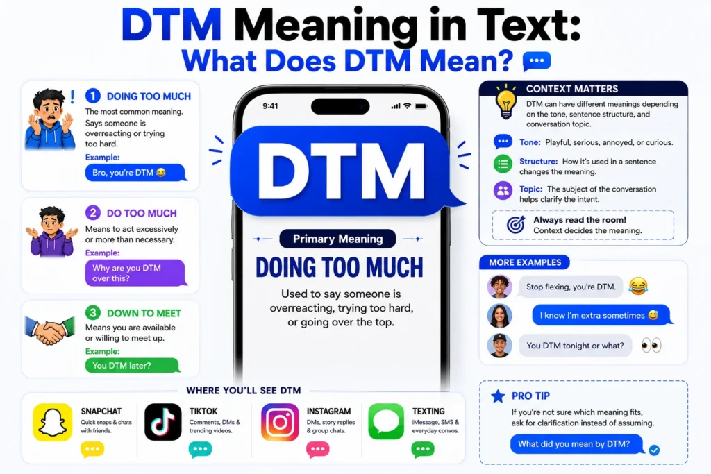 dtm meaning in text