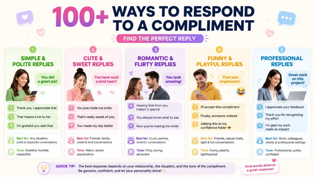 how to respond to a compliment
