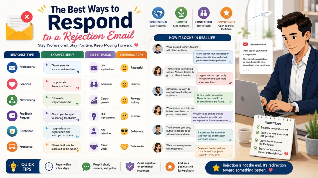 how to respond to a rejection email