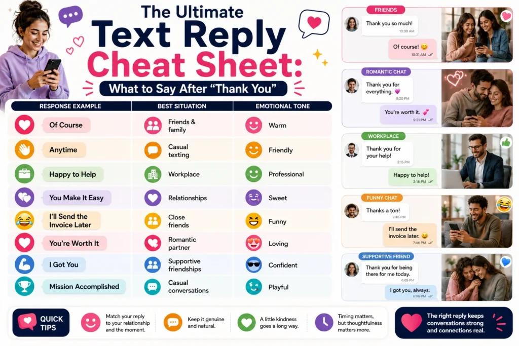 how to respond to thank you text