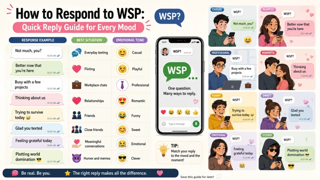 how to respond to wsp